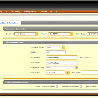 EduMaster User interface