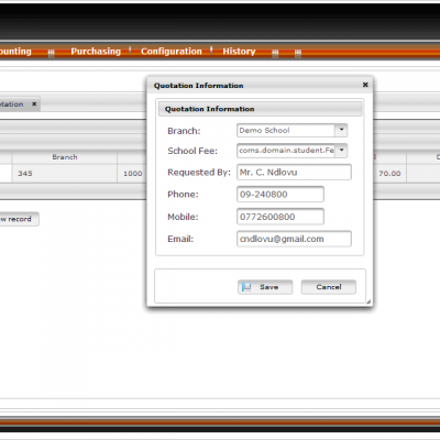 EduMaster User interface